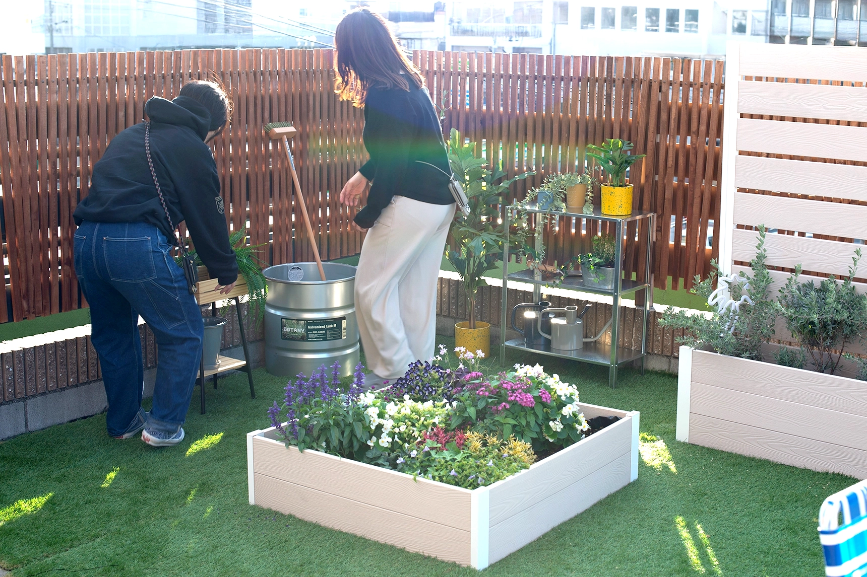 プランターフェンス,レイズドベッド,屋上ガーデン,DIY