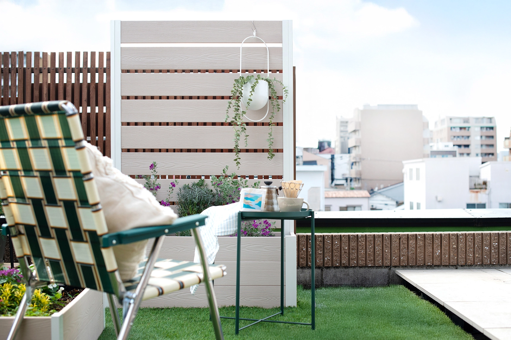 プランターフェンス,屋上ガーデン